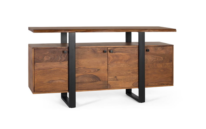 GINER Y COLOMER Buffet de 4 portes en palissandre et métal